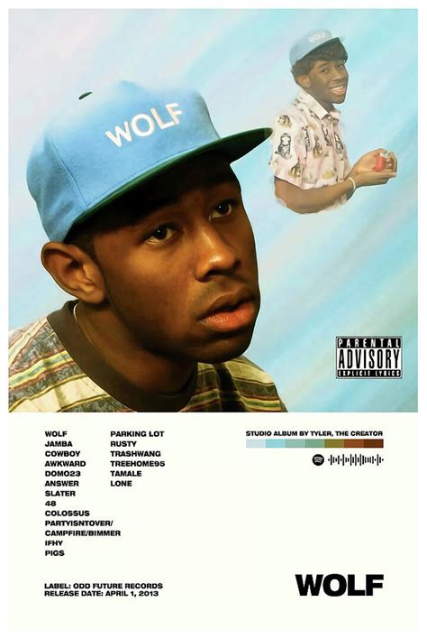 tyler the creator wolf poster|Tyler, the Creator Wolf Poster